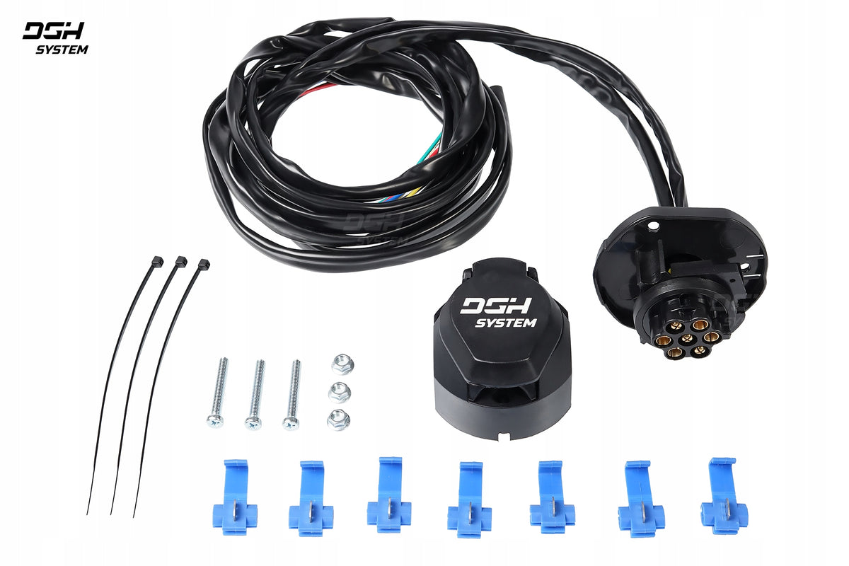200cm ELECTRIC HARNESS FOR TOWING HOOK SOCKET 7PIN UNIVERSAL DGH Packaging status original