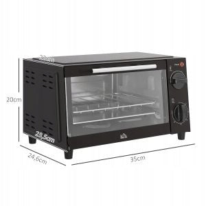 2026 Mini oven 9L with thermocouple 750W black