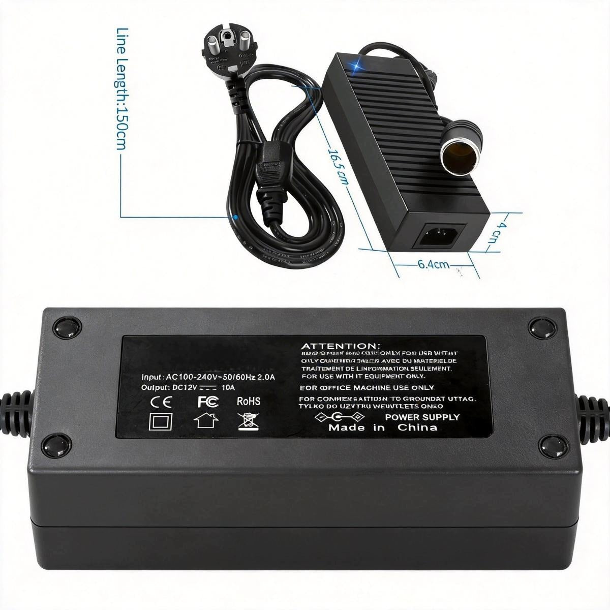 2026 Power adapter 230V to 12V cigarette lighter socket adapter 120W Brand no brand