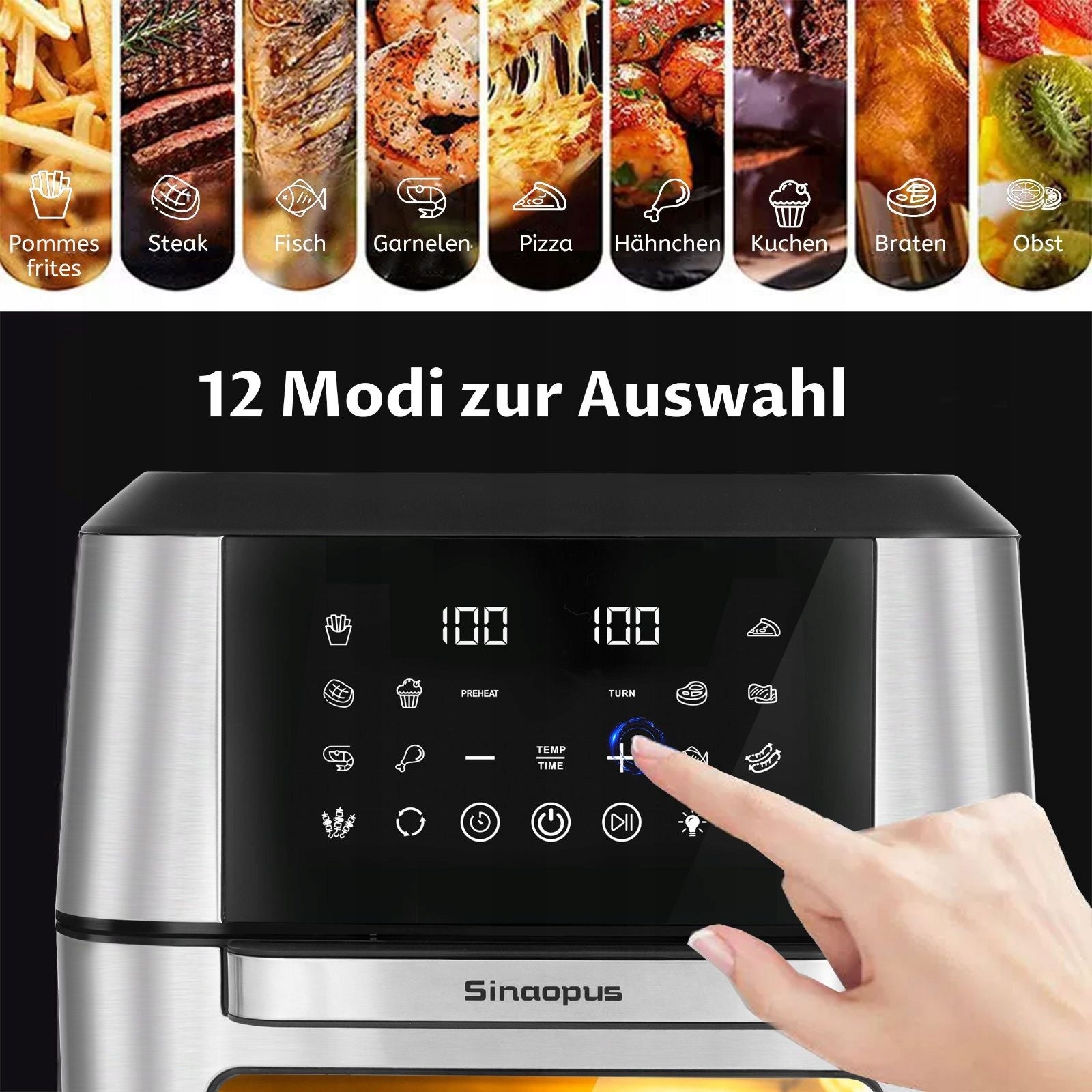 2026Y XXL 12L Fat Free Fryer with Easy Fry & Grill Accessories Model 262622