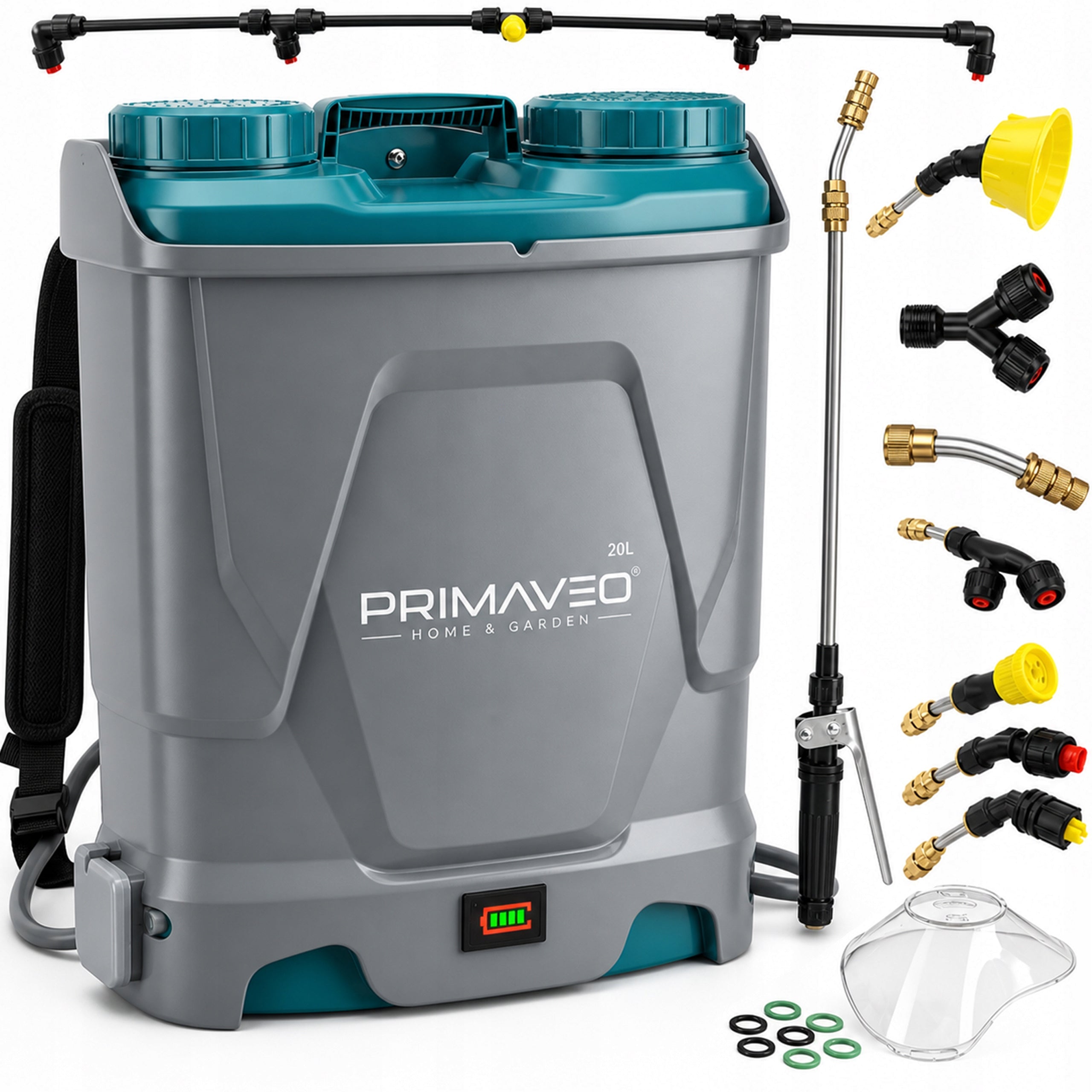 20L GARDEN CORDLESS PRESSURE BACKPACK SPRAYER +11 NOZZLES STRONG