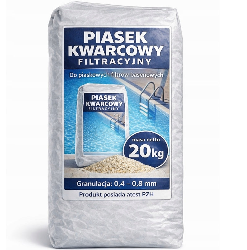 20kg Quartz Sand For Pool Pump 0,4-0,8mm