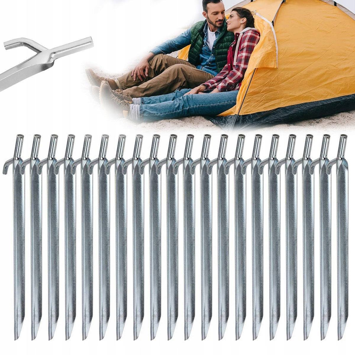 20pcs HUGE STEEL ANCHORS PINS Ground stakes FOR TRAMPOLINE TENTS