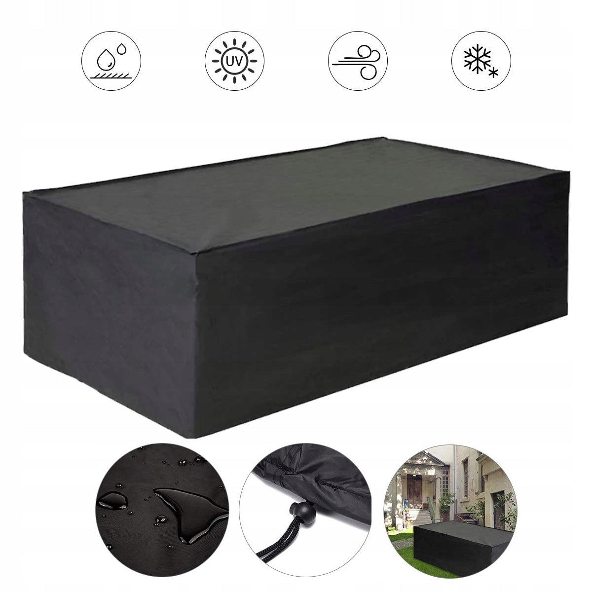 210D Pokrowiec na meble ogrodowe 190*125*80cm(B24) Manufacturer code 190.125-B24