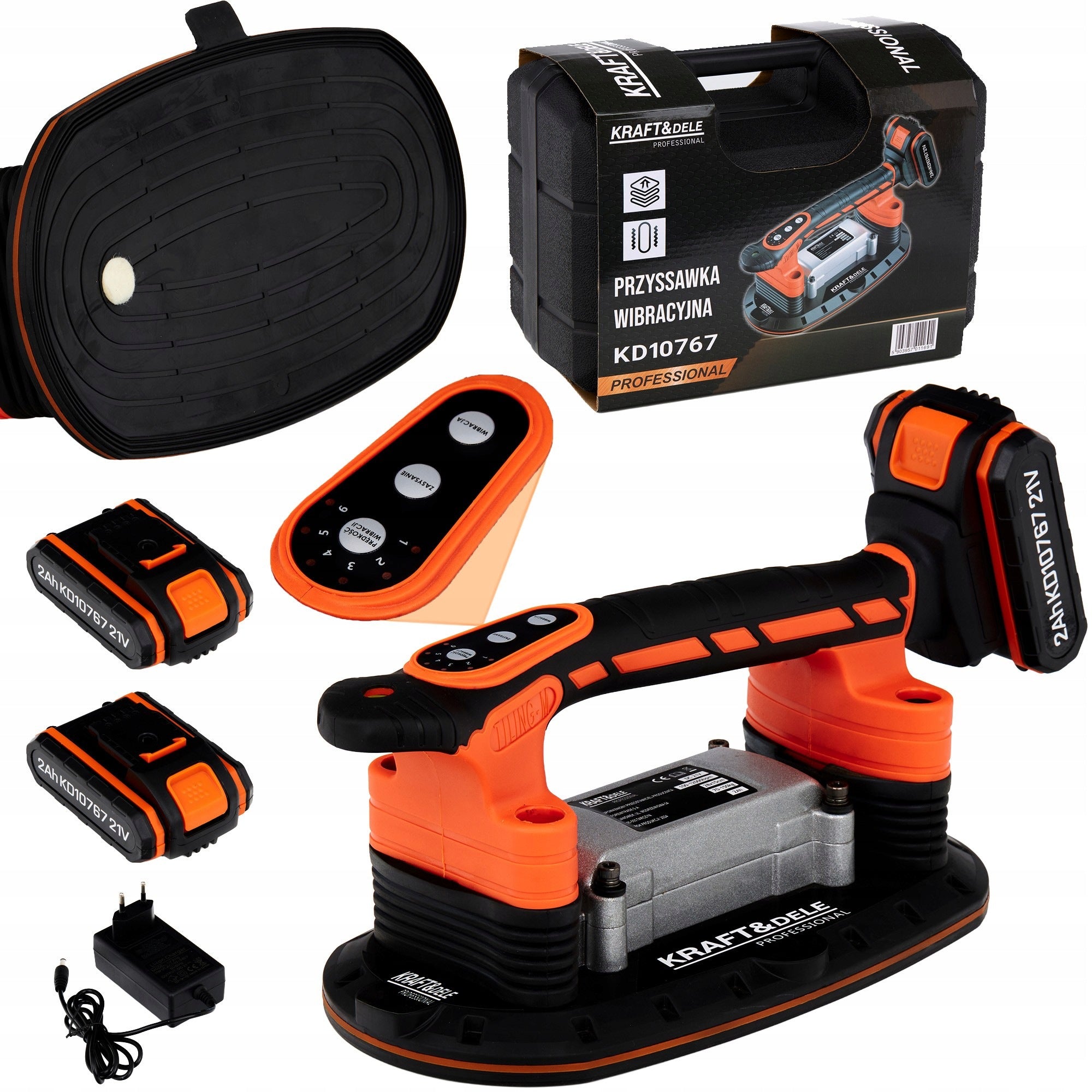 21V 2Ah Cordless Vibration Suction Cup for 2xaku Tile Laying