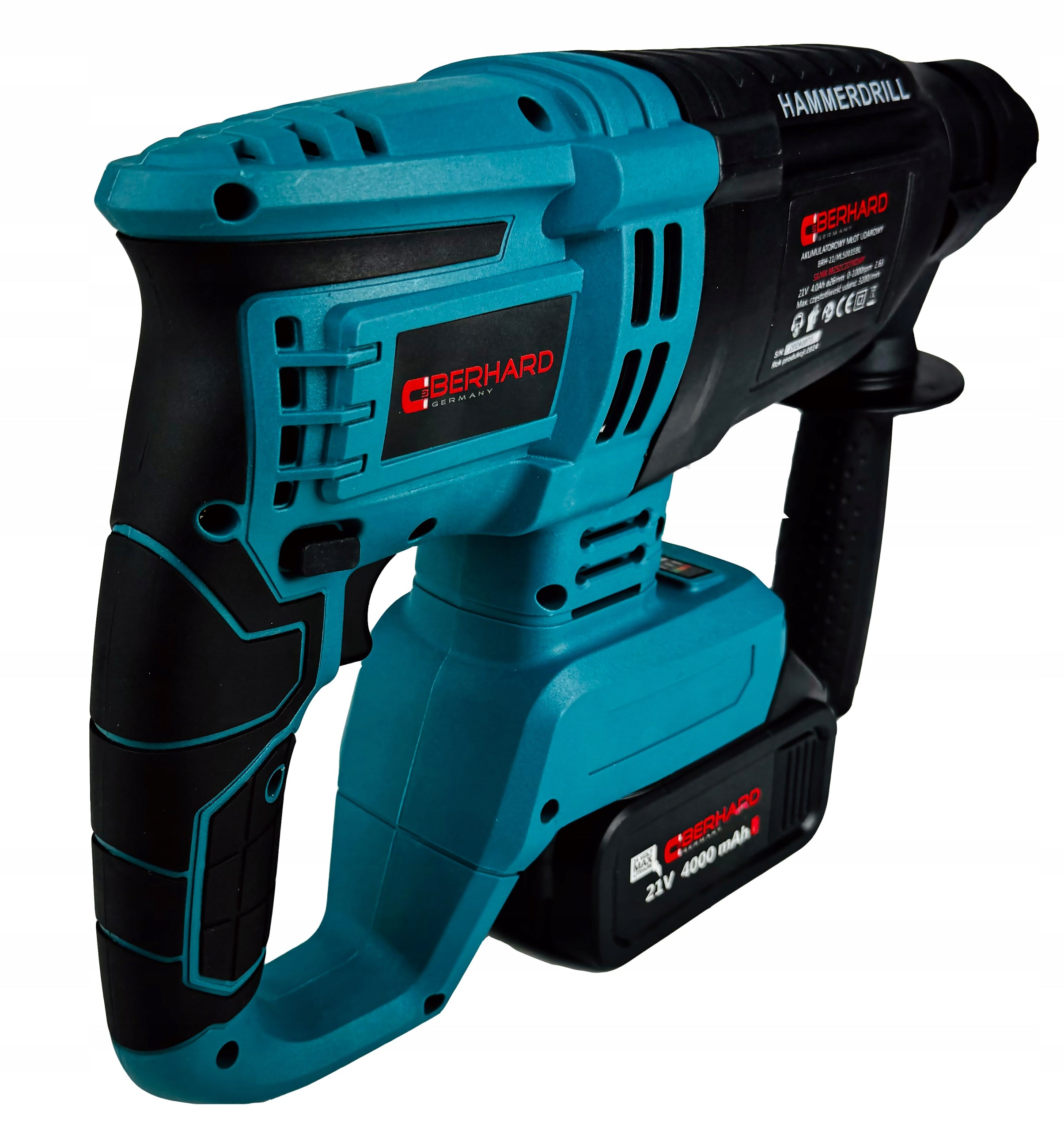 21V 4in1 CORDLESS TOOL SET HAMMER DRILL WRENCH GRINDER AKU Brand Berhard
