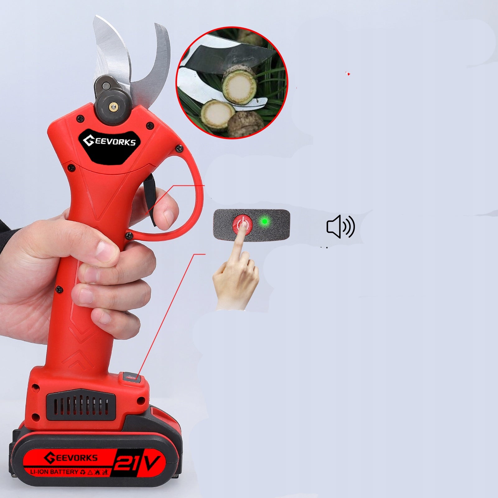 21V Cordless Electric Loppers with 800W Chainsaw Brand no brand