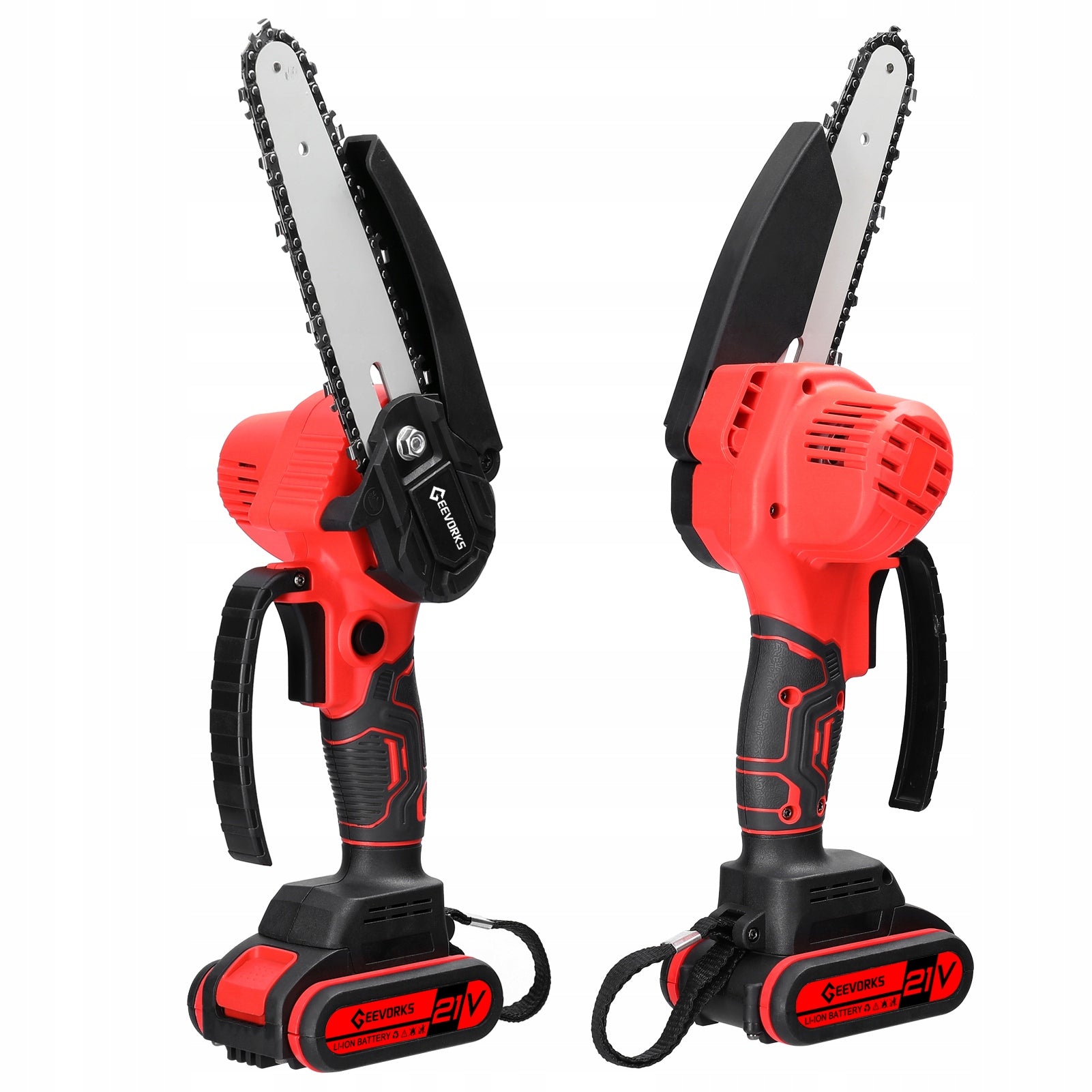 21V Cordless Electric Loppers with 800W Chainsaw Product weight with unit packaging 3.29 kg
