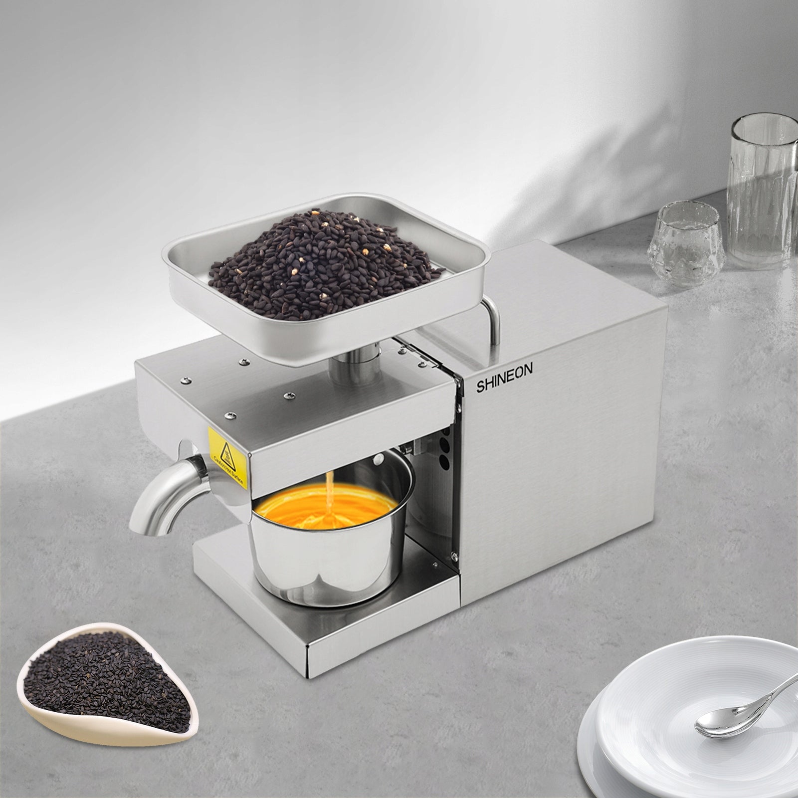 220V 600W 304 Stainless Steel Electric Oil Press Manufacturer code s699