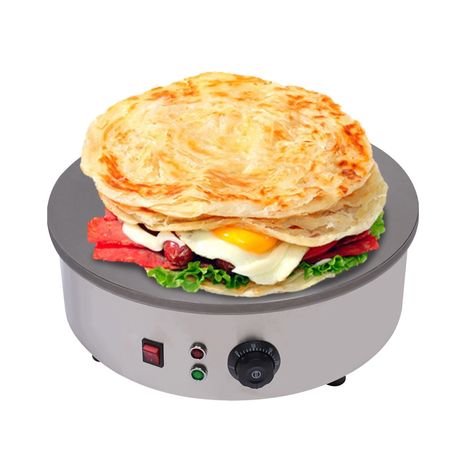 220V CREPE MAKER WITH SPREADER&SPATULA EU PLUG