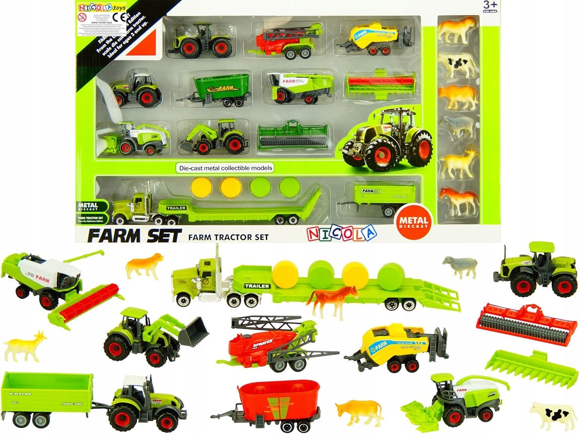 23ele SET OF AGRICULTURAL MACHINERY METAL FARMA 0279