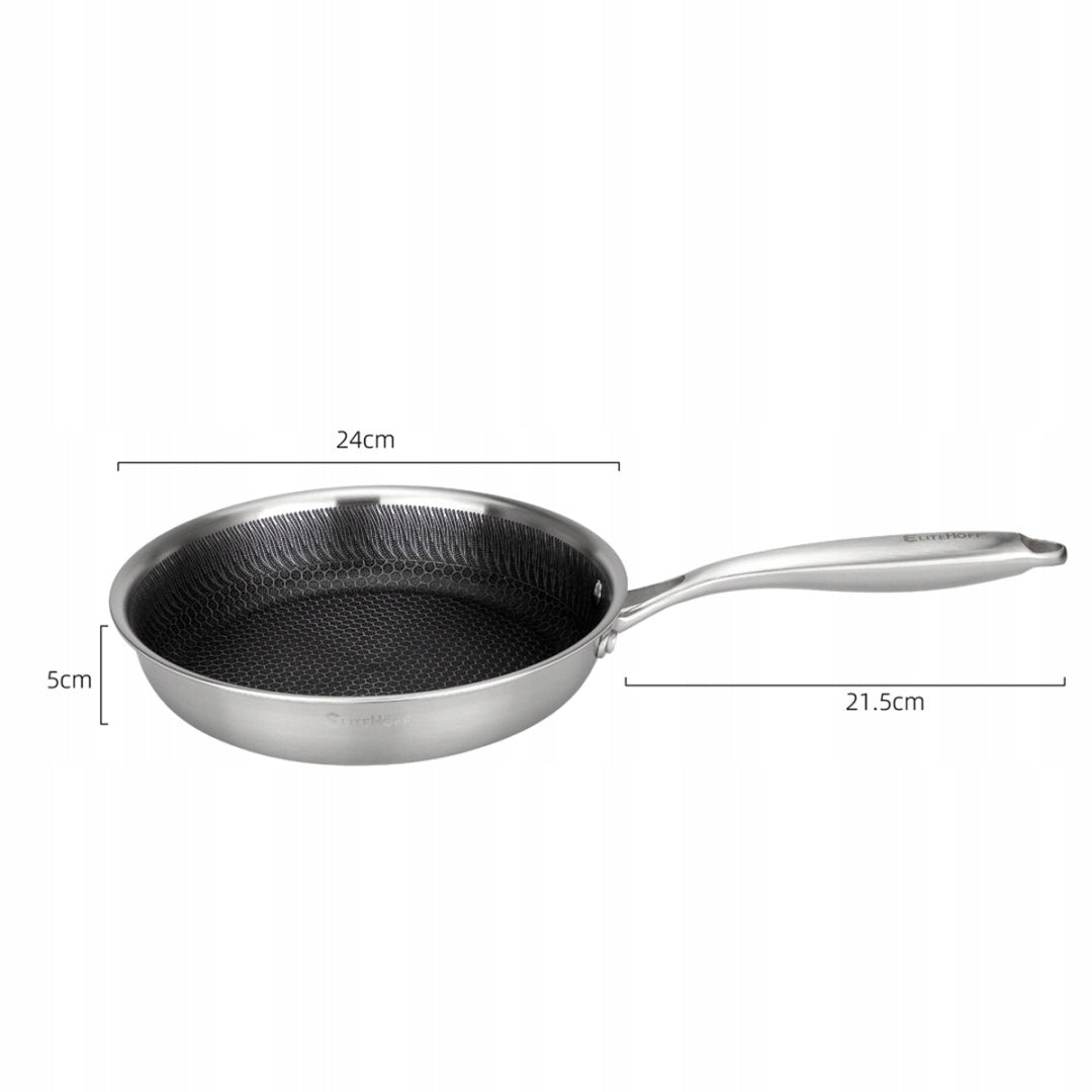 24cm STEEL PAN WITH COATING HONEYCOMB E-7547 Brand Elitehoff