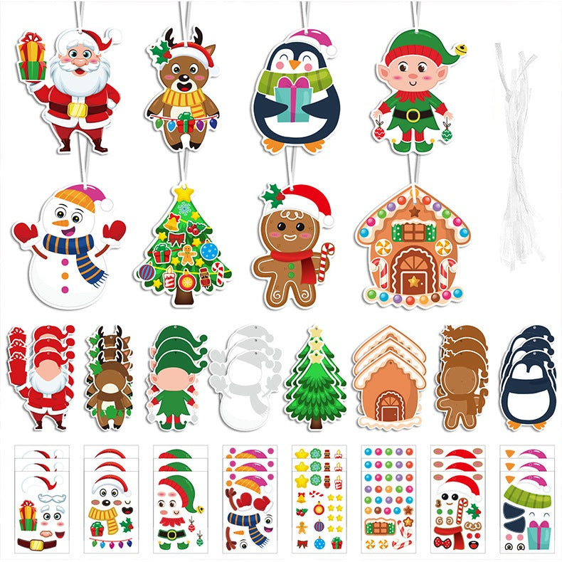 24pcs Christmas Ornaments DIY Craft Set for Kids – 8 Designs
