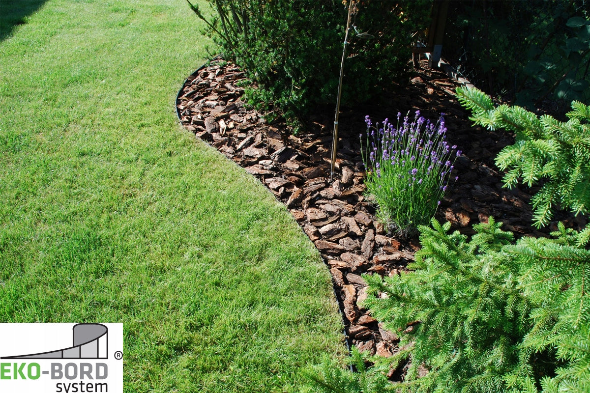 24x Garden edging 10cm 1m Lawn Plastic Curb Bord +50 Anchors Packaging status original
