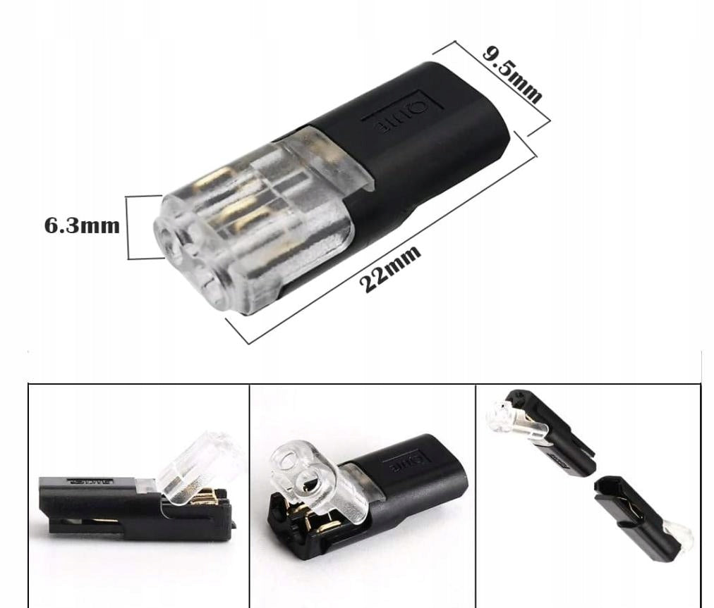 24x Quick Connect Connector D2 Snap Cable Connector Packaging status original
