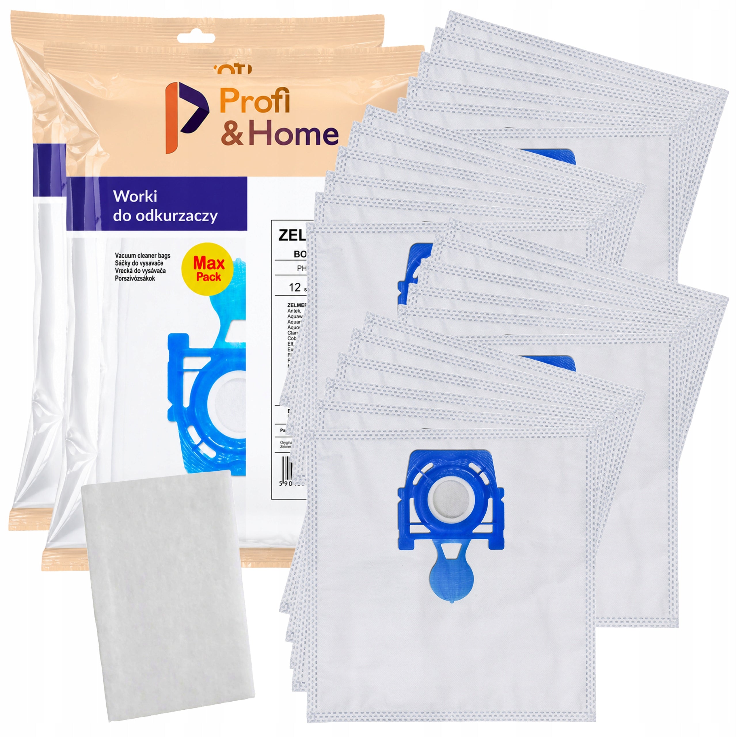 24x ZELMER ODYSSEY METEOR 2 ELF 2 ELF 3 BOSCH AquaWash VACUUM CLEANER BAGS