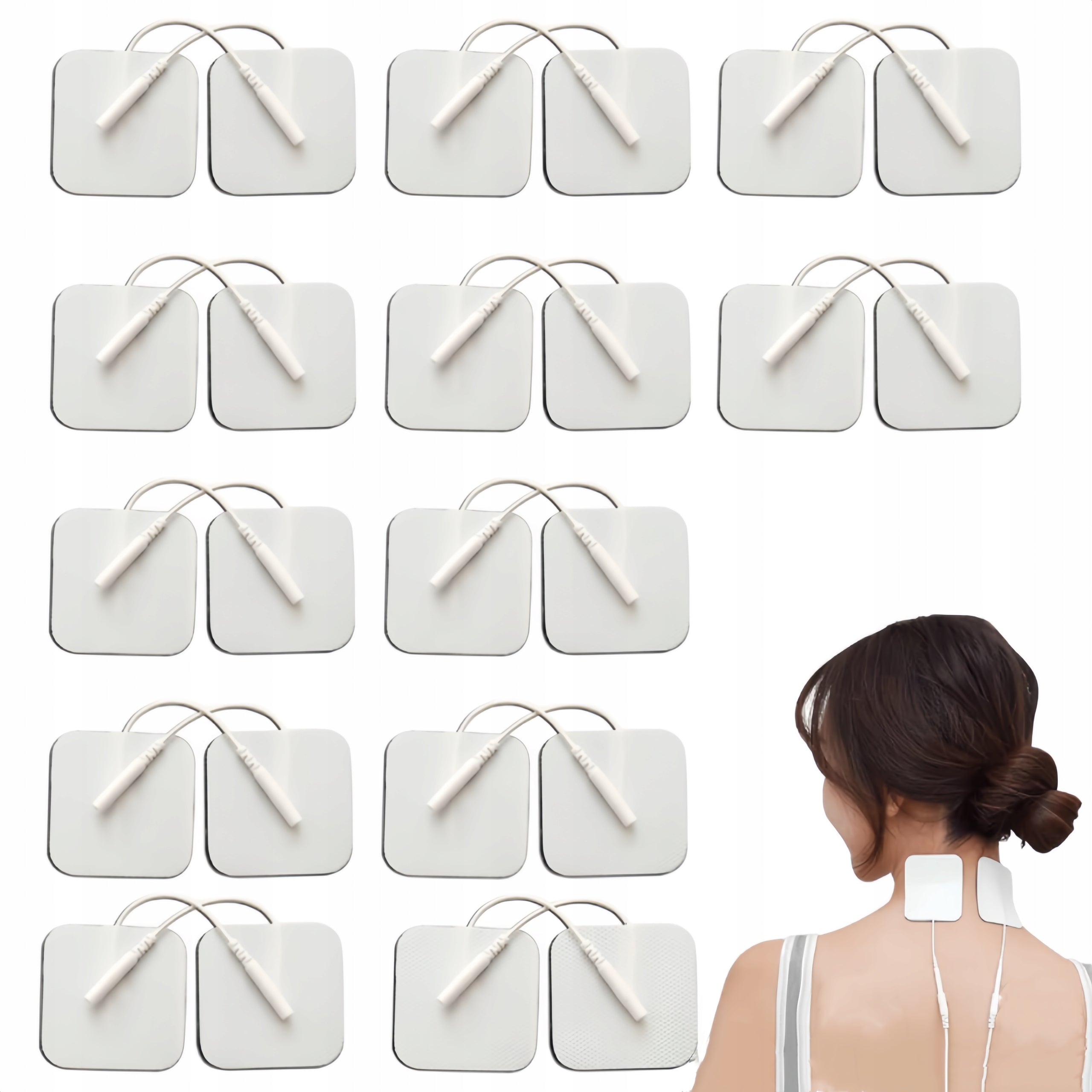 24x gel electrodes 5x5cm pin 2 mm TENS EMS SANIT Packaging status original
