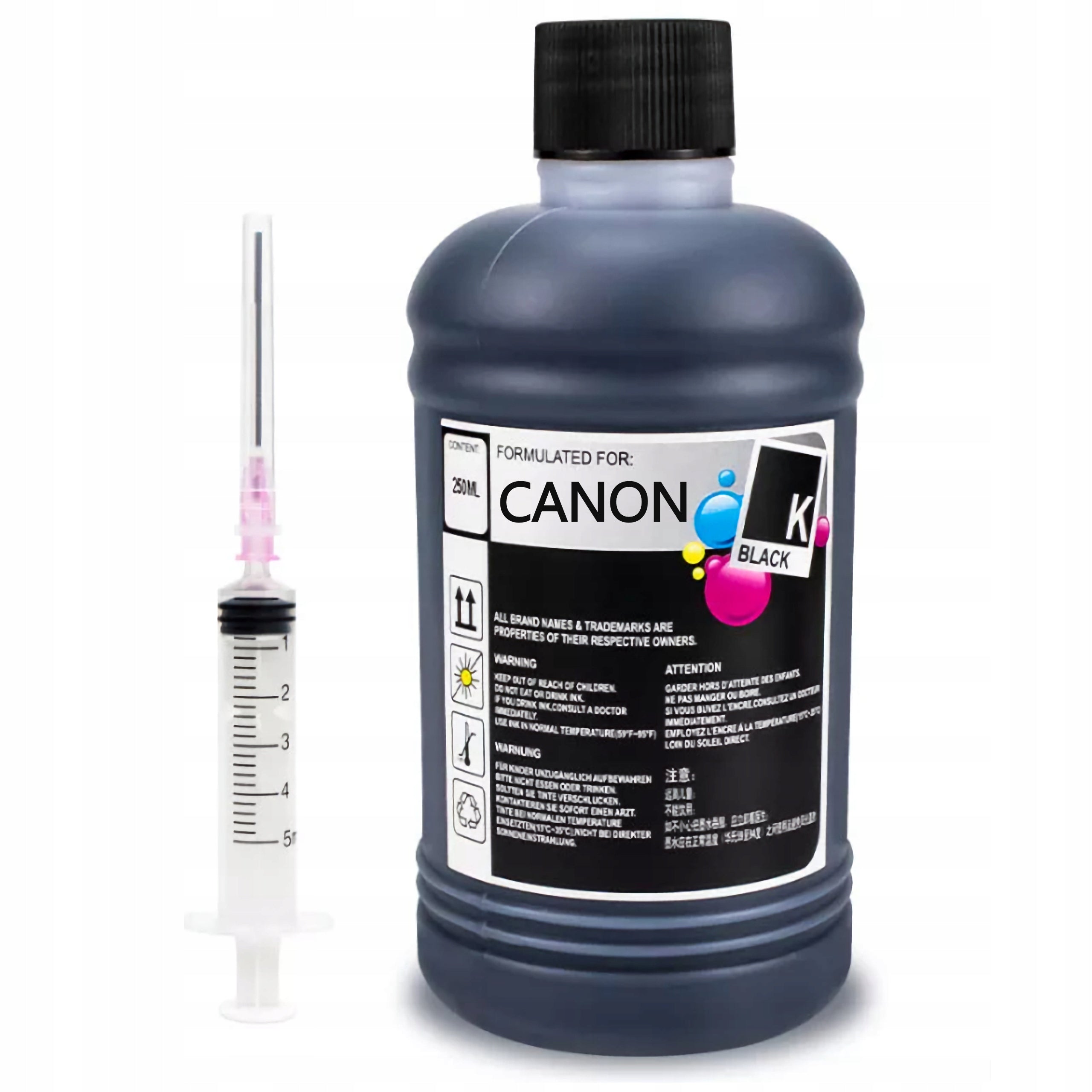 250 ml BK ink for regeneration filling CANON PG540 PG 560 PG 545 Clip Packaging status original