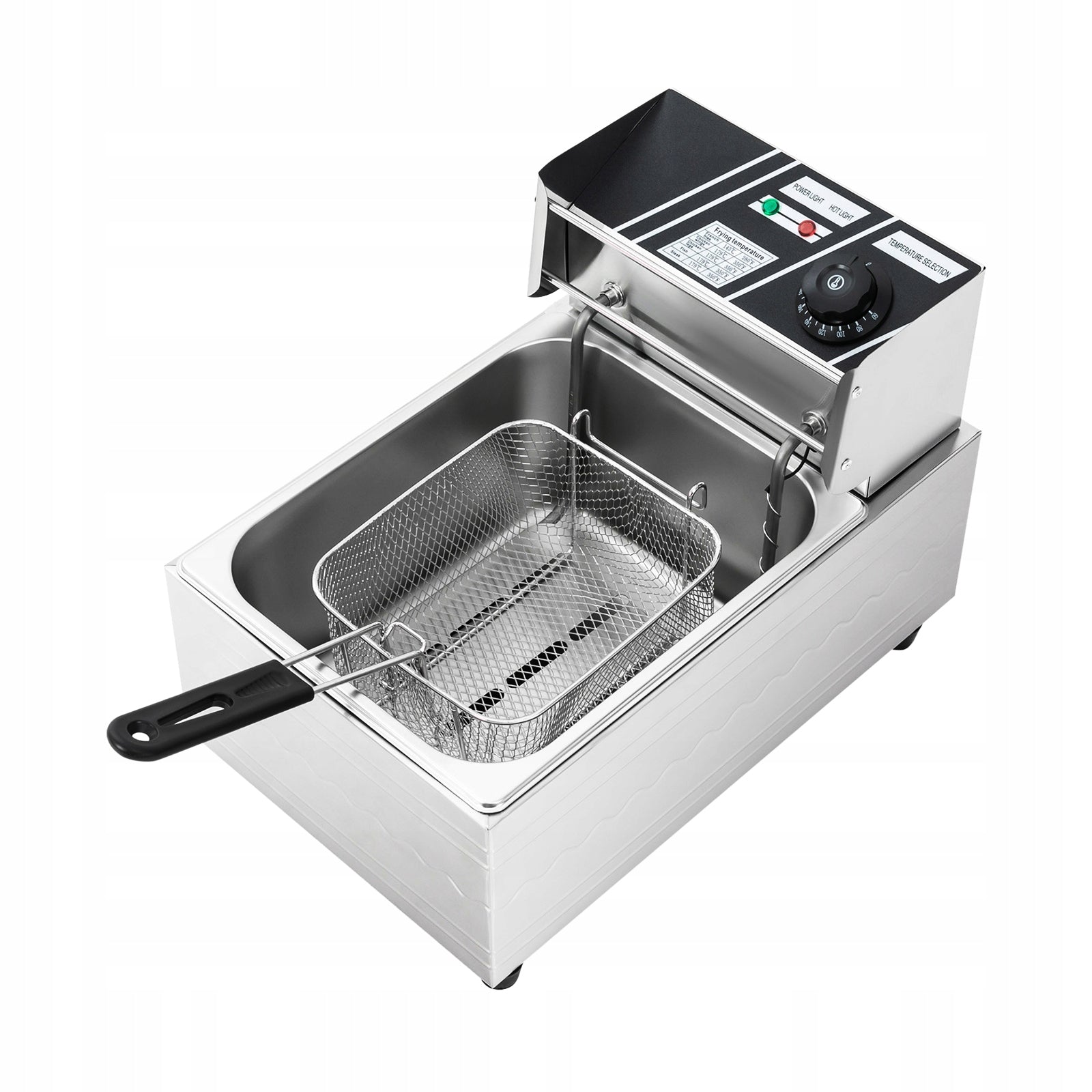 2500W 6L ELECTRIC DEEP FRYER WITH OIL DRAINING BASKET LID 42.5*27.5*29CM