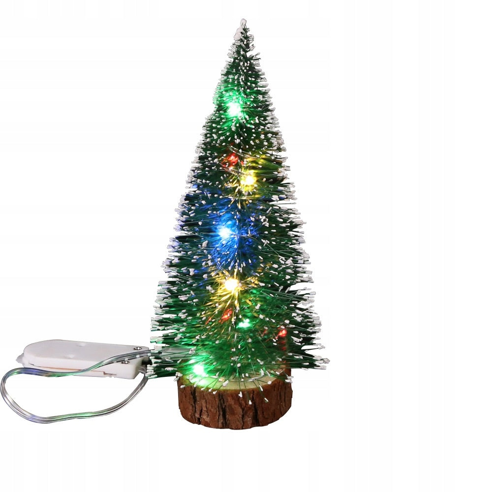 25CM Mini Christmas Tree LED MULTICOLOR Figurine Artificial