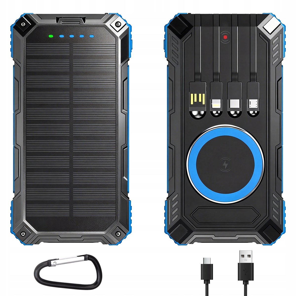 26800MAH PORTABLE SOLAR POWER USB Qi POWERBANK WATERPROOF Battery type lithium-polymer