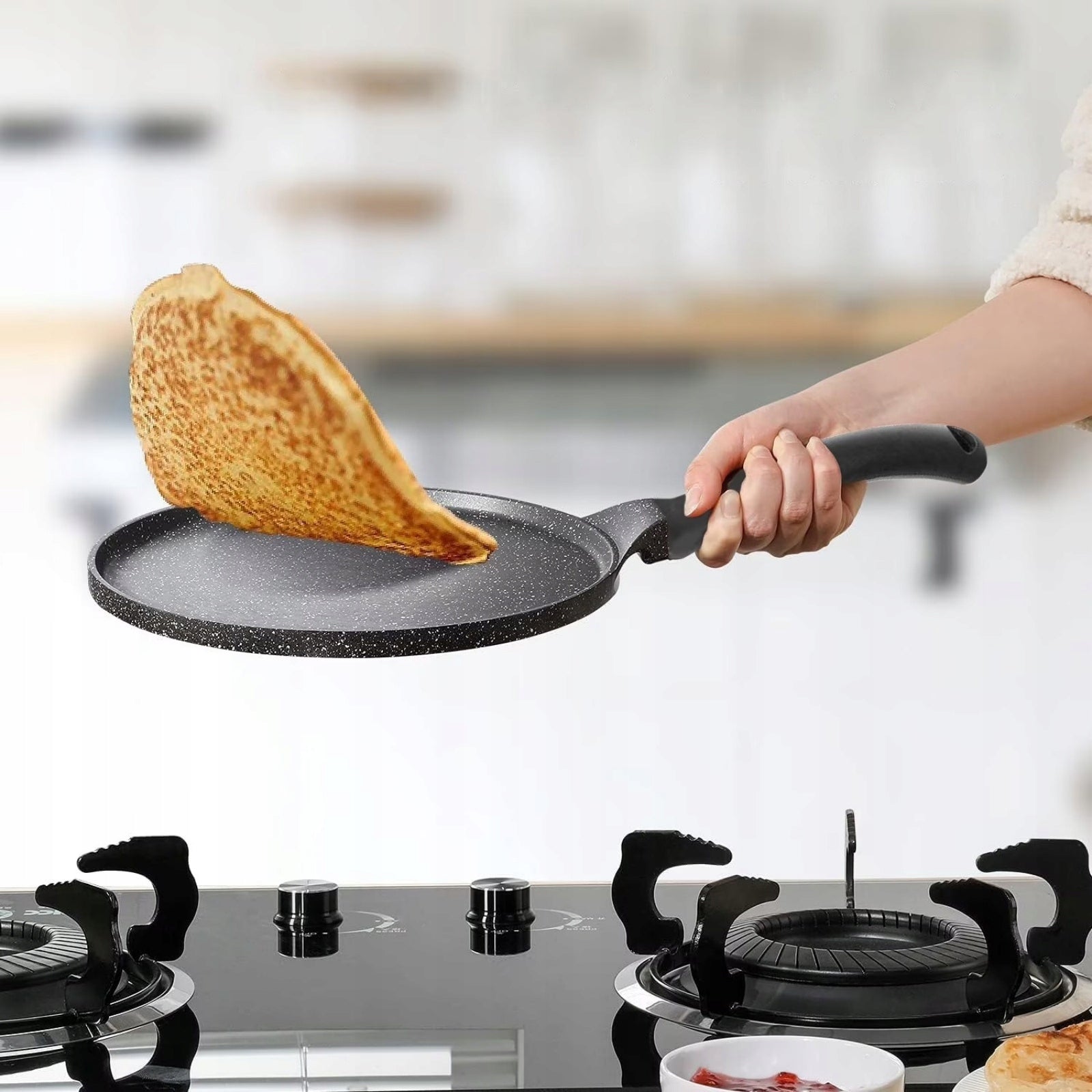 26CM NON-STICK PANCAKE PAN – ALUMINUM ALLOY, HEAT-RESISTANT HANDLE Manufacturer code QW-PMPDKP
