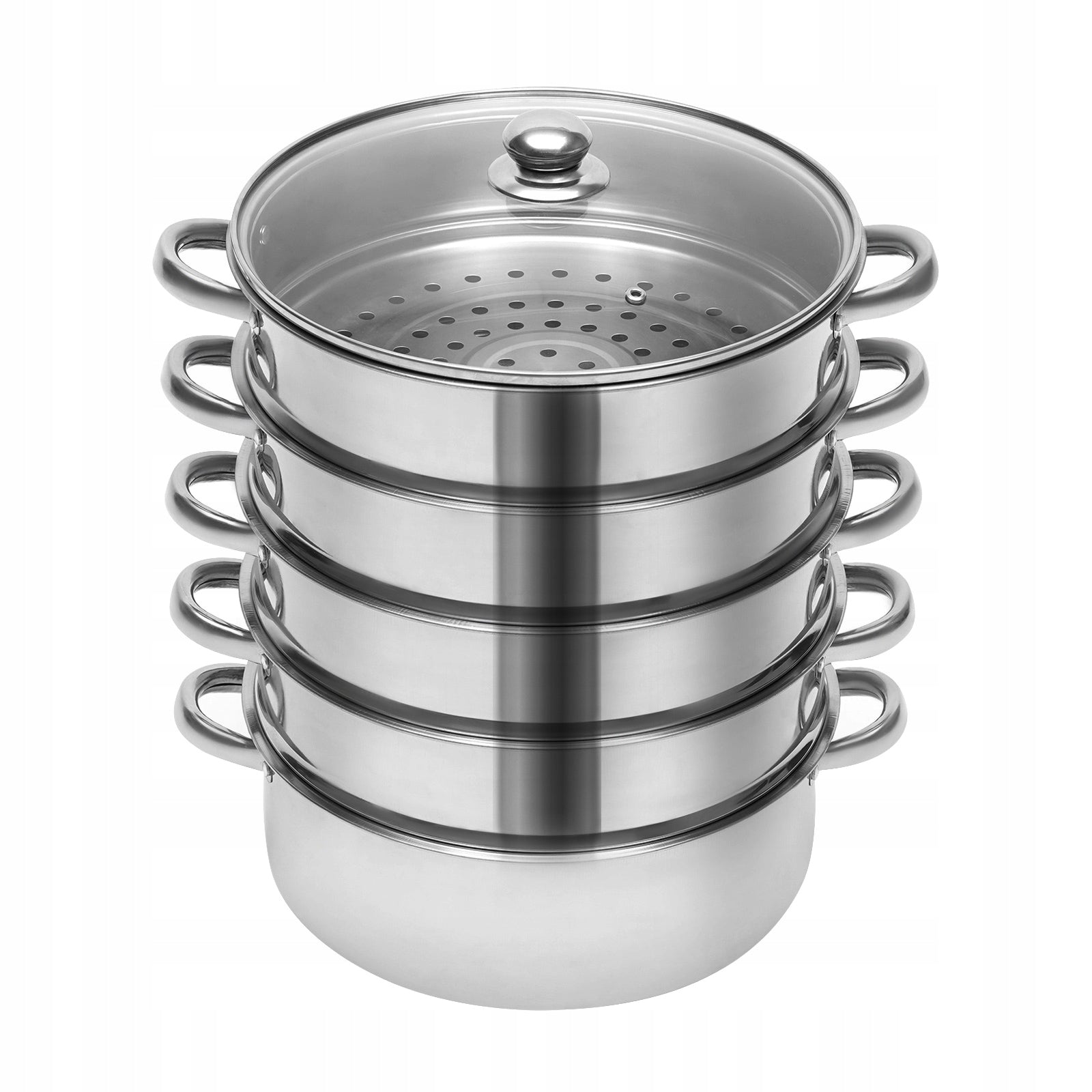 26cm Multi-purpose Stainless Steel Steamer, Practical 5-Tier Structure
