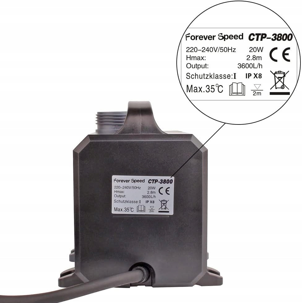 Tvenkinio siurblys ECO CTP-3800, 3600 l/val., 20 W