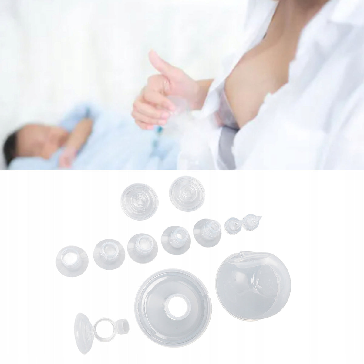 27 MM FLANGE PUMP PARTS FOR MOMCOZY S9/S10/S12 AKC SILICONE PUMPS Color white