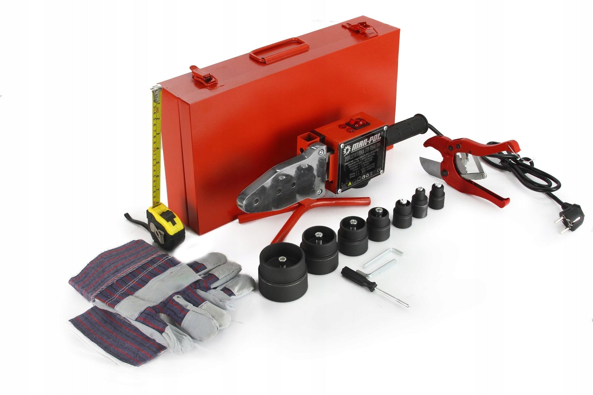 2700W PVC PP WELDING MACHINE + 7PCS 16-63MM DIES FOR FITTINGS PIPES Manufacturer code OT55905
