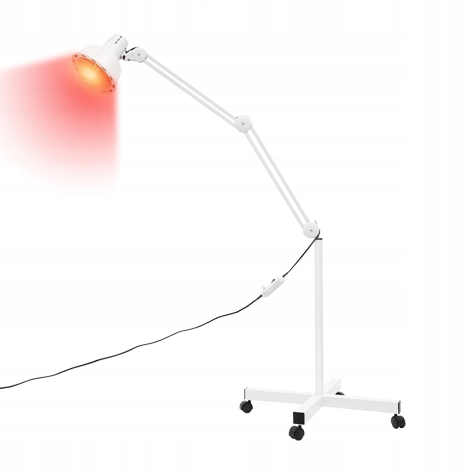 275W Infrared Heating Lamp 0-90°C Adjustable Freestanding + LED Base White Manufacturer code xszgrfd v
