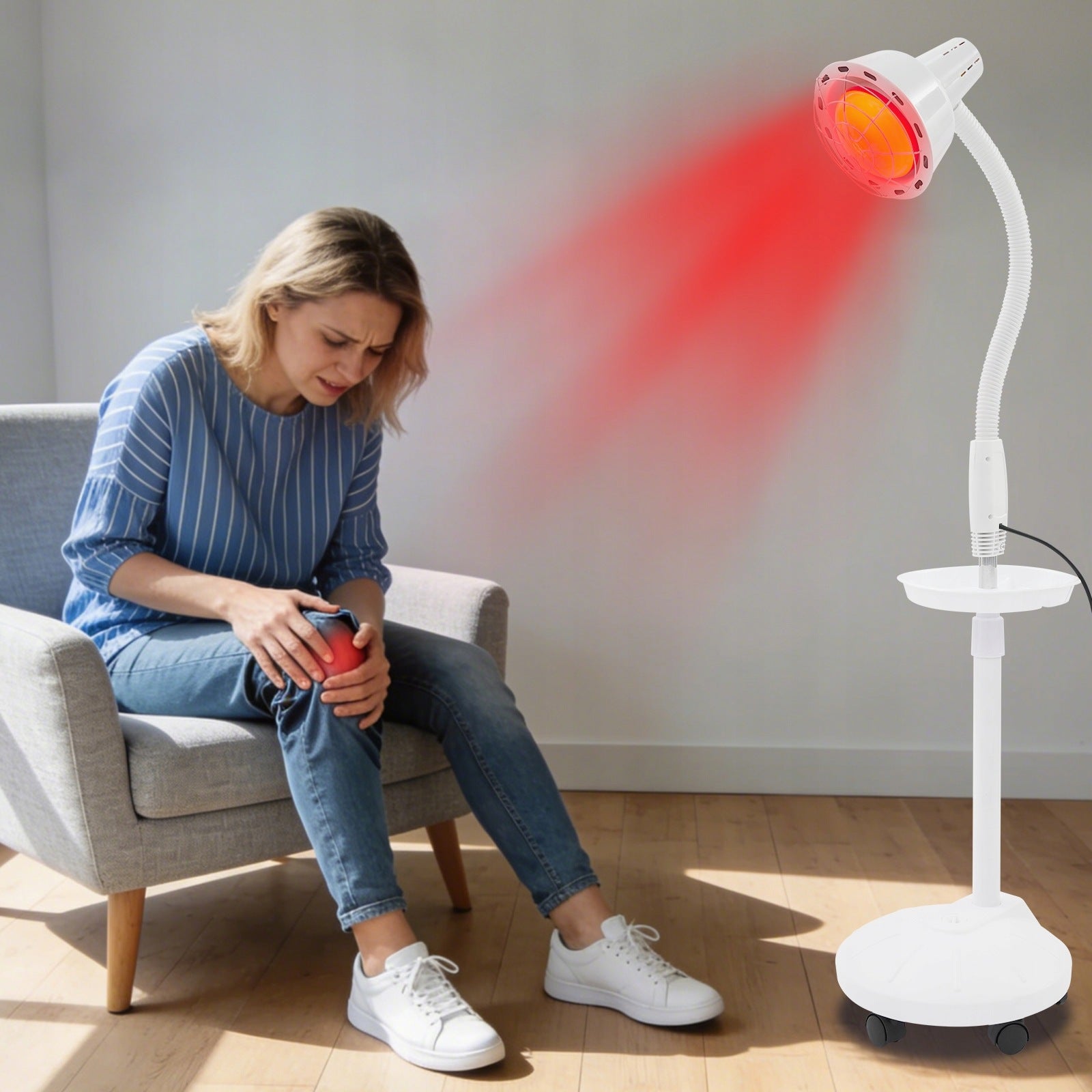 275W Infrared THERAPY LAMP, RED LIGHT HEAT LAMP WITH ADJUSTABLE STAND Packaging status original