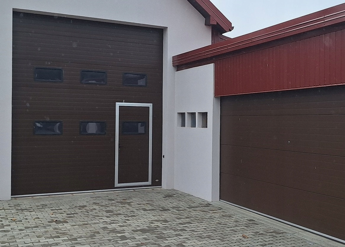 280 x 280 sectional garage door - Service - Clean Air Color White brown gray