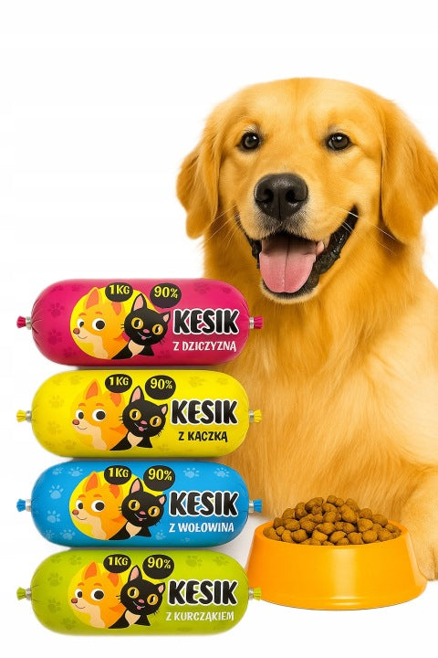 29x1KG DOG FOOD BAR BEEF CHICKEN DUCK VENISON SAUSAGE WET Brand no brand