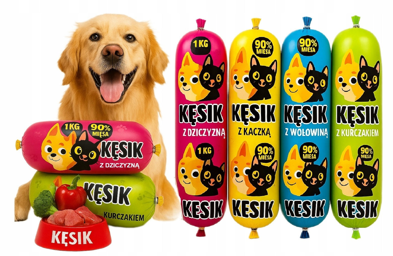 29x1KG DOG FOOD BAR BEEF CHICKEN DUCK VENISON SAUSAGE WET