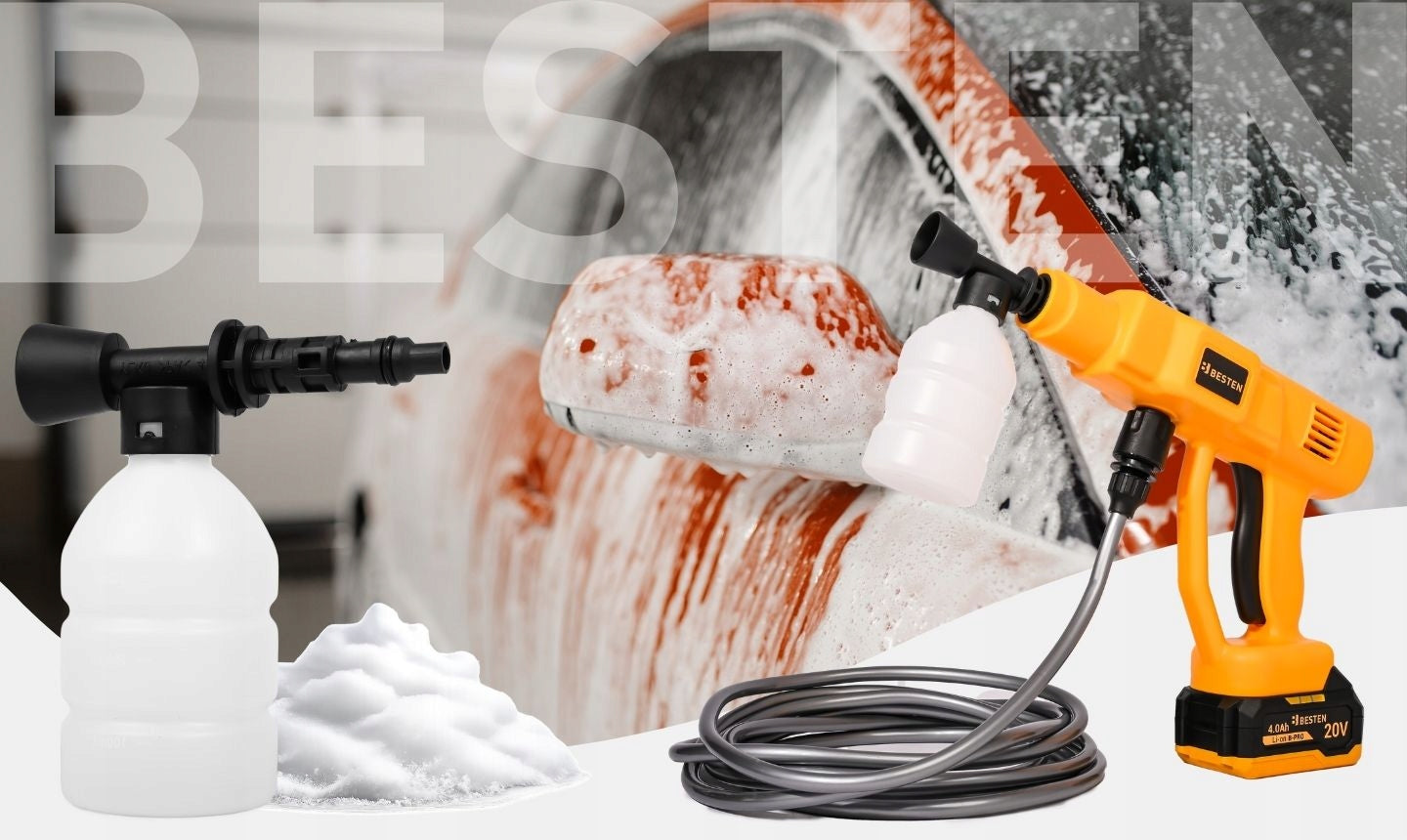 2Aku 4Ah Cordless Pressure Washer Multifunction Nozzle Wireless Operating pressure 20 bar