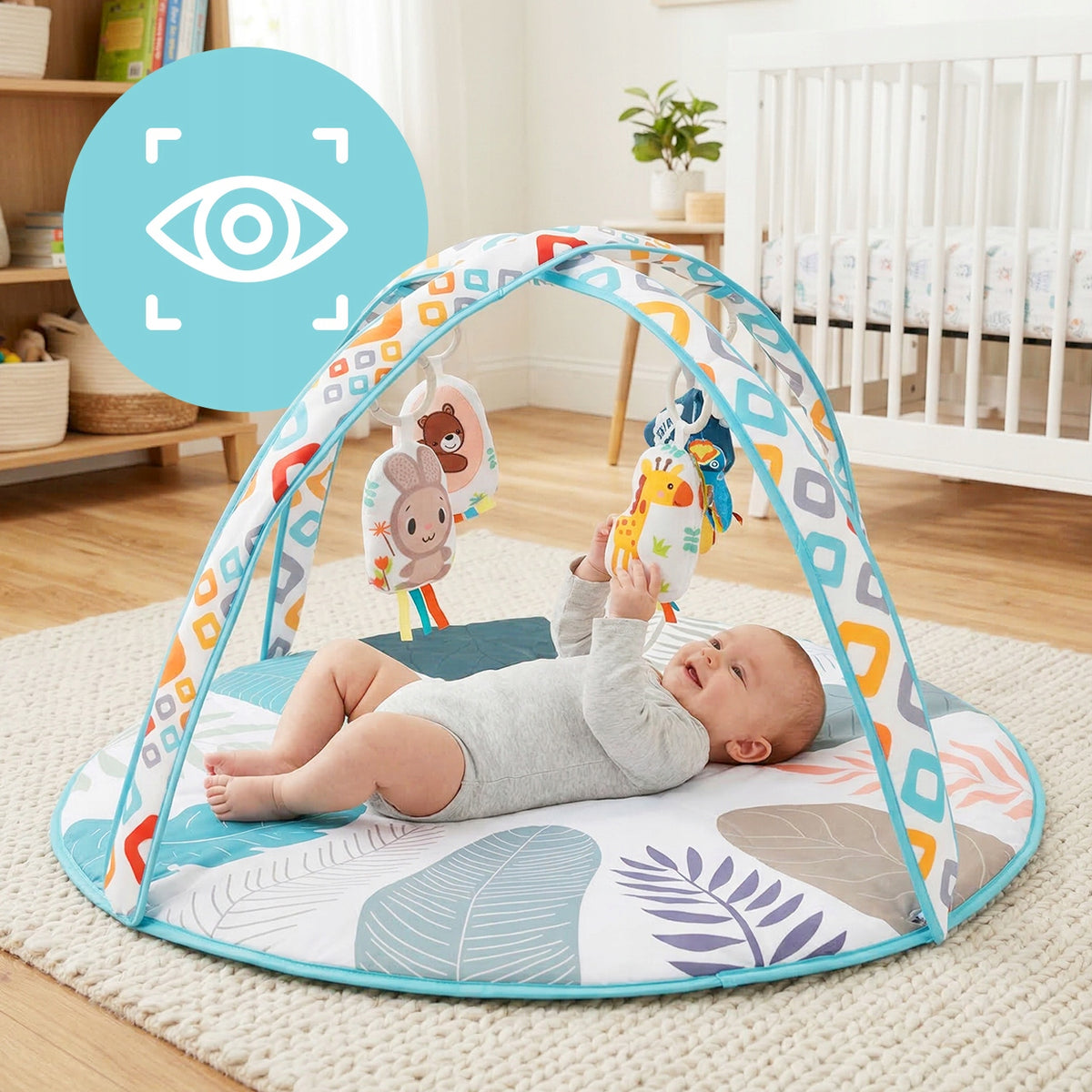 2IN1 BABY EDUCATIONAL MAT WITH BOOK HEADBANDS AND PENDANTS 0M+ Manufacturer code 114197