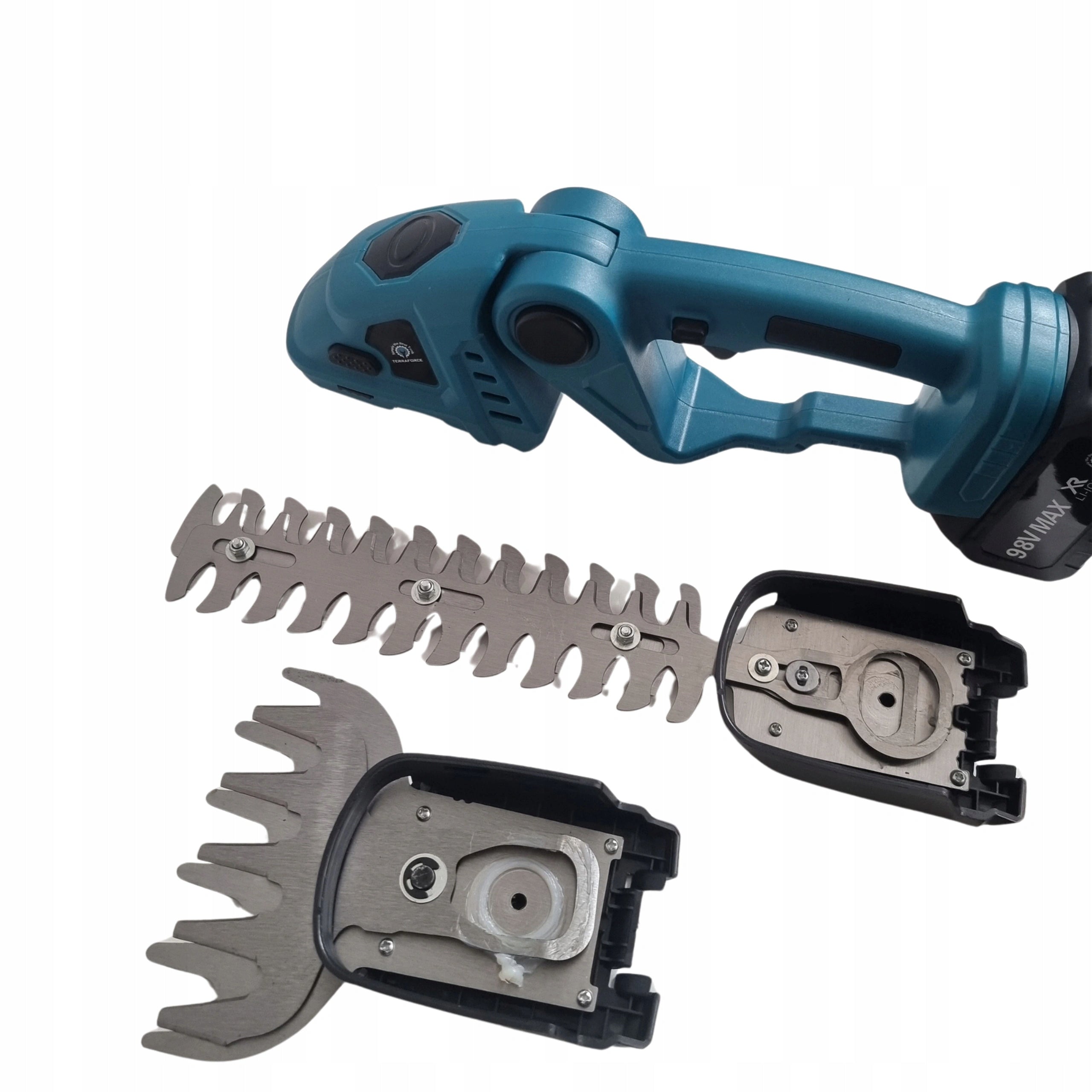 2IN1 CORDLESS GARDEN HEDGE TRIMMER FOR GRASS 2 BATTERIES 21V 3A Power supply battery operated