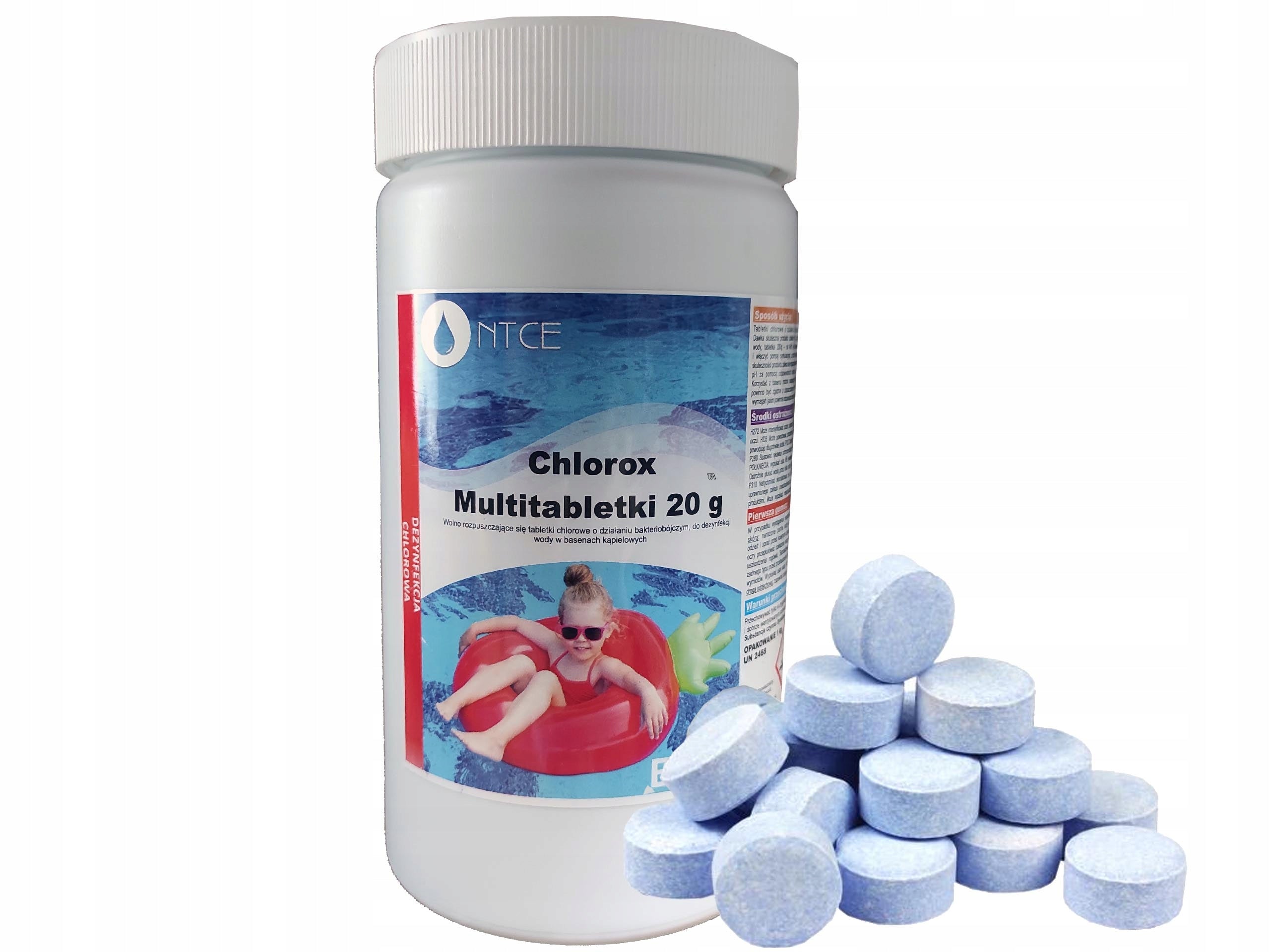 2IN1 Float Dispenser + 1KG Chemistry for Pool Chlorine Tablets Blue Water Manufacturer code TUR-TB18-58210