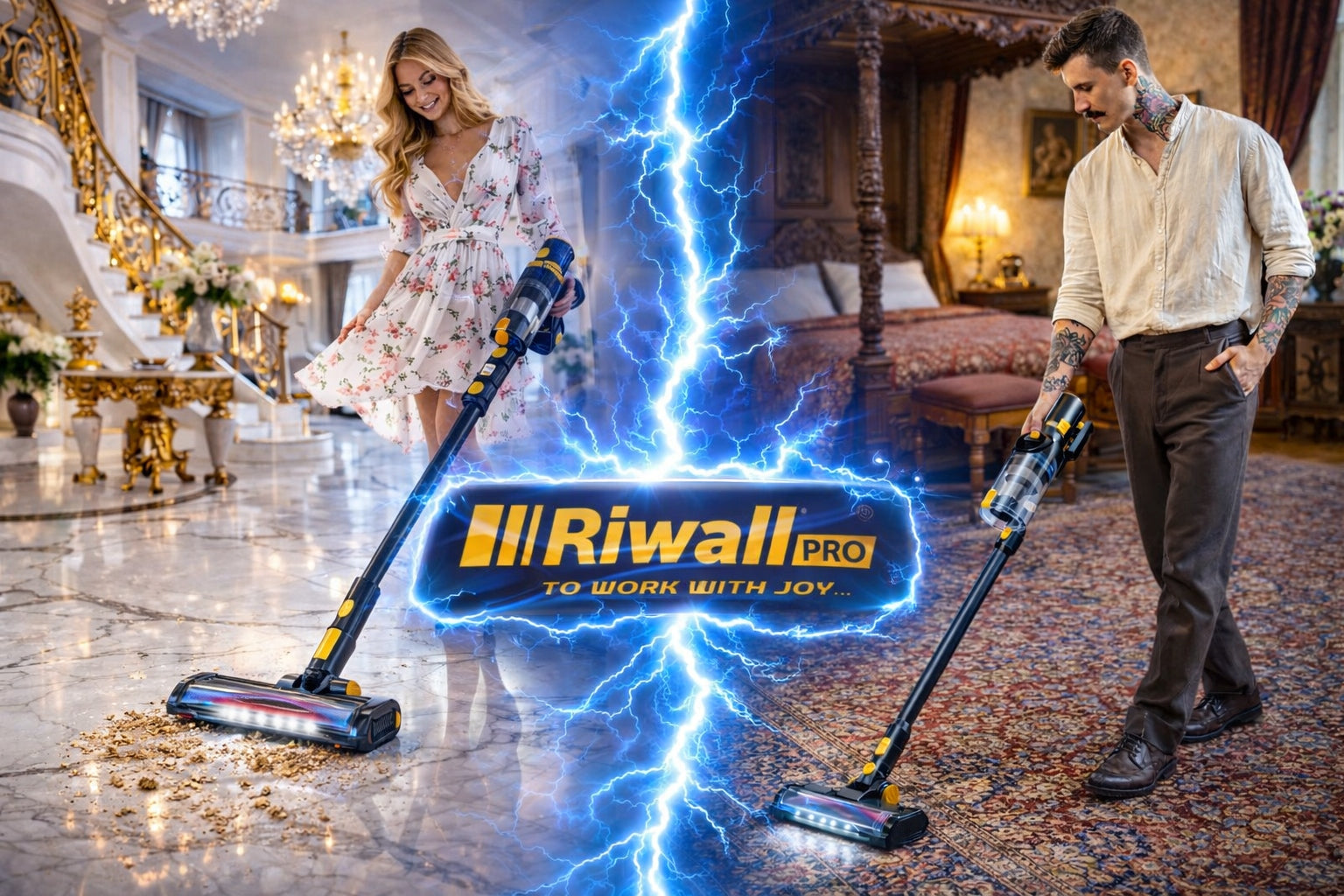 2IN1 MD CYCLONE UPRIGHT VACUUM CLEANER 25,9V RIWALL CARPETTO-ROYA Manufacturer code CARPETTO ROYAL RCR-01