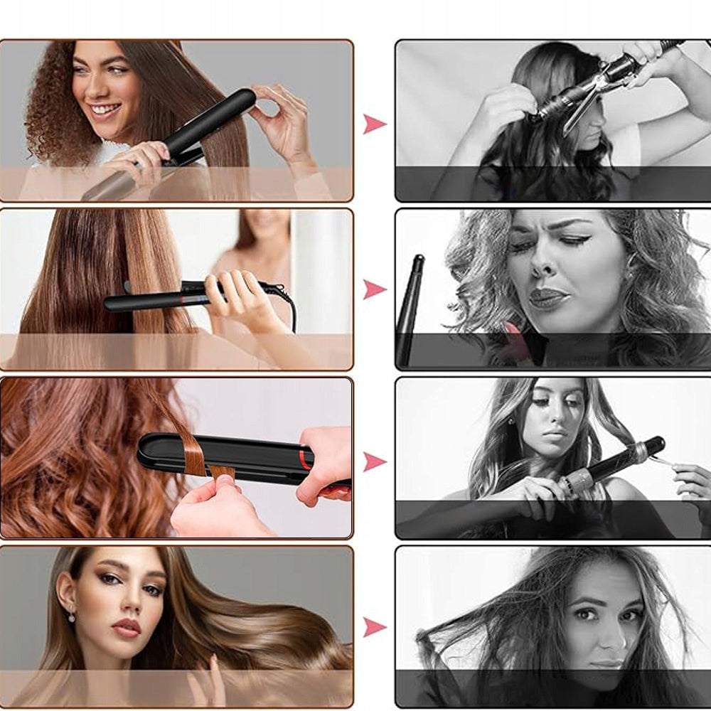 2IN1 STRAIGHTENER HAIR CURLER CERAMIC PRO CURLS HAIR Temperature control yes