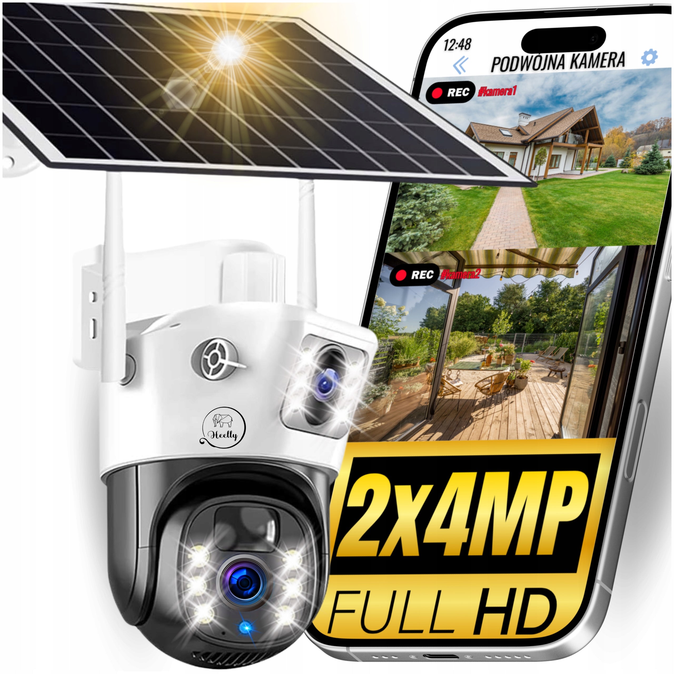 2IN1 WIFI 2X4MP OUTDOOR ROTATING WIRELESS DUAL SOLAR CAMERA