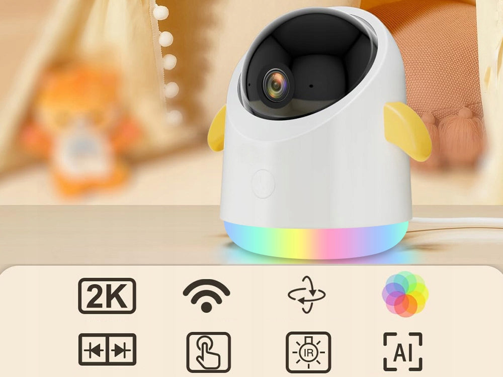 2K BABY MONITOR 2 CAMERA WIFI ZOOM ROTATING 5" LCD LIVE NIGHT MODE EAN (GTIN) 6949597425688