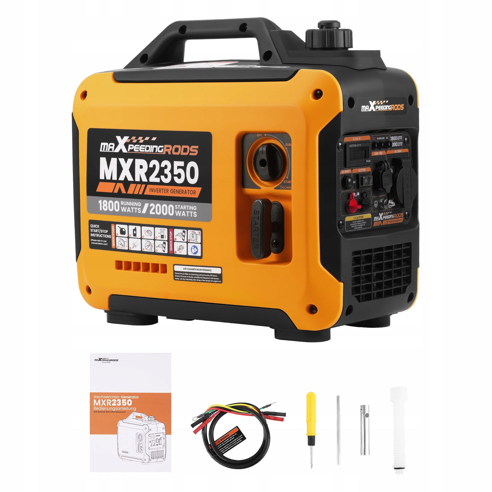 2KW Inverter Generator Portable 15kg Single-phase Petrol Quiet Packaging status original