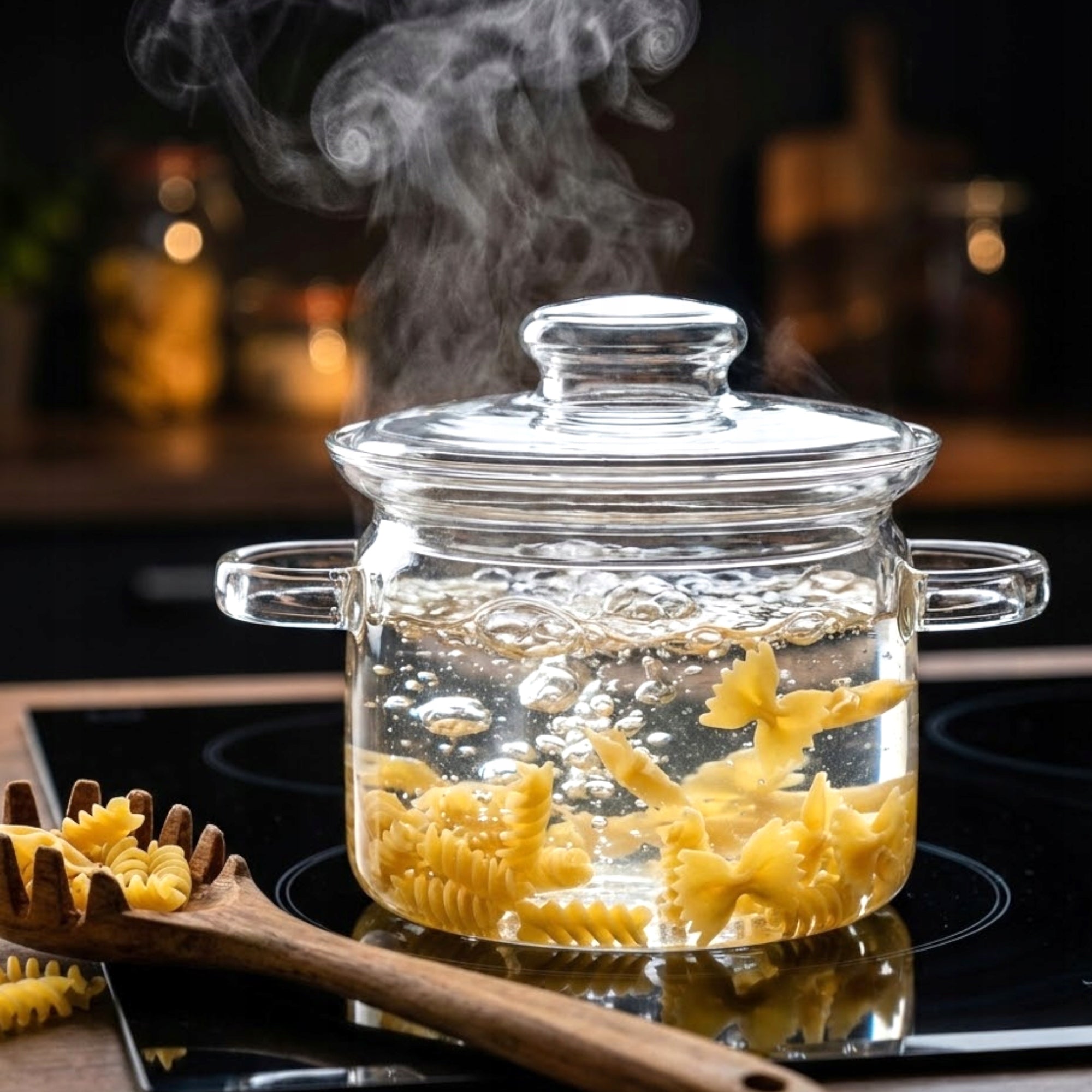 2L GLASS POT WITH LID HEAT-RESISTANT HEAT-RESISTANT DISH DURABLE Packaging status original