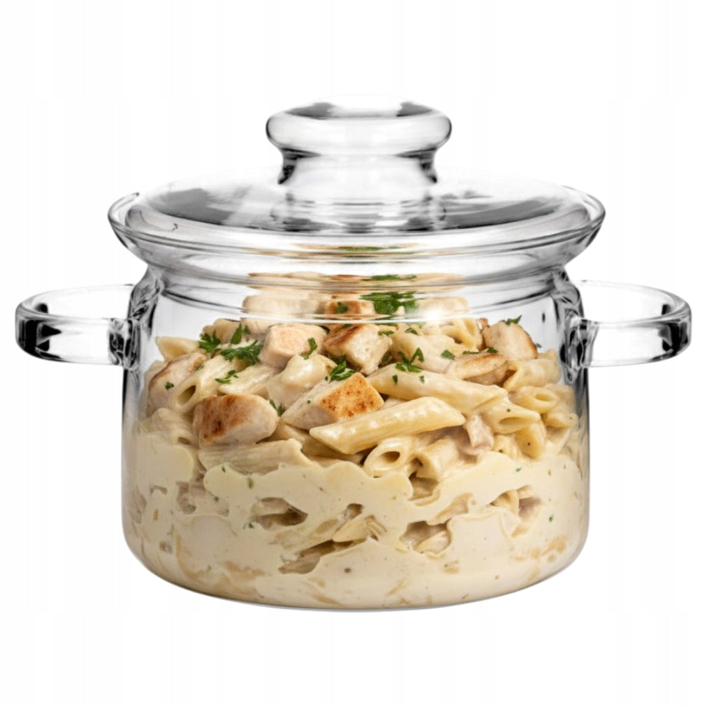 2L GLASS POT WITH LID HEAT-RESISTANT HEAT-RESISTANT DISH DURABLE