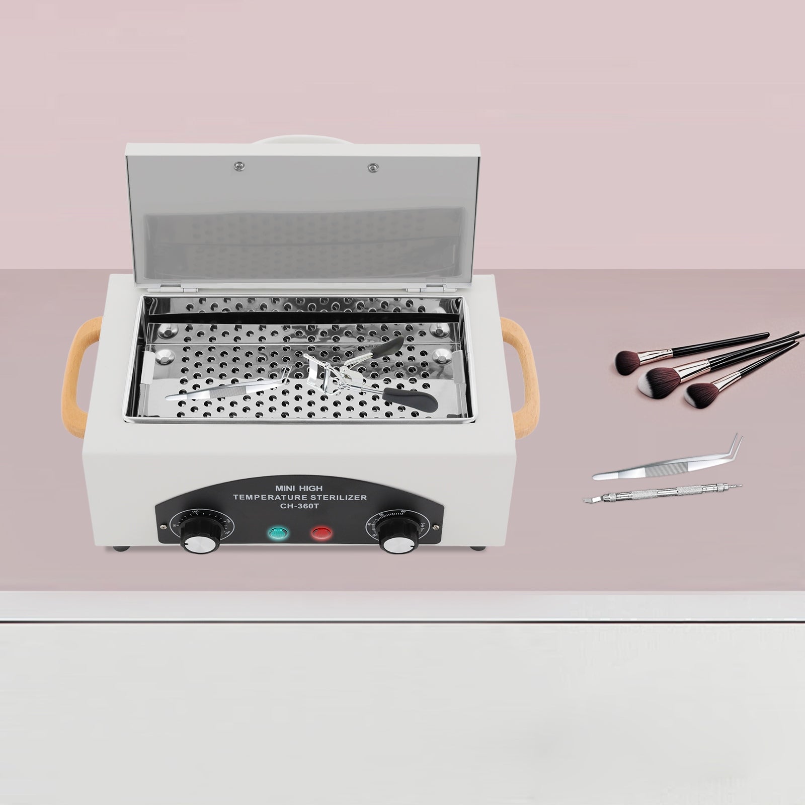 2L HIGH TEMPERATURE STERILIZER FOR NAIL TOOLS METAL TOOL CLEANING BOX Medical device no