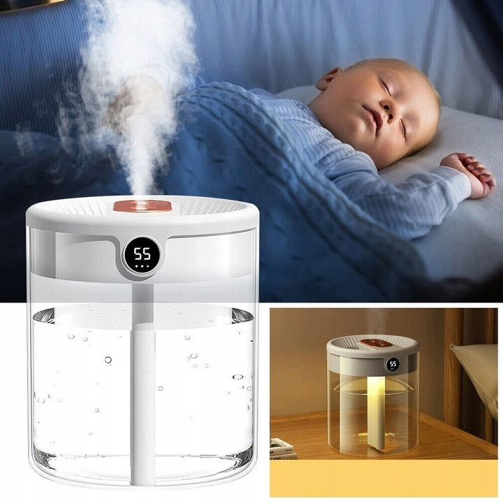 2L ULTRASONIC HUMIDIFIER, NIGHT LIGHT, SILENT DIFFUSER