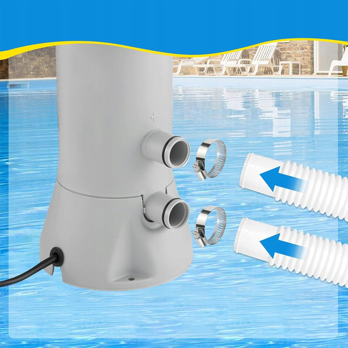 2PCS 150CM CORRUGATED PIPE 32MM FOR POOL FILTER PUMP POOL HOSE NEW Manufacturer code 6942278445388