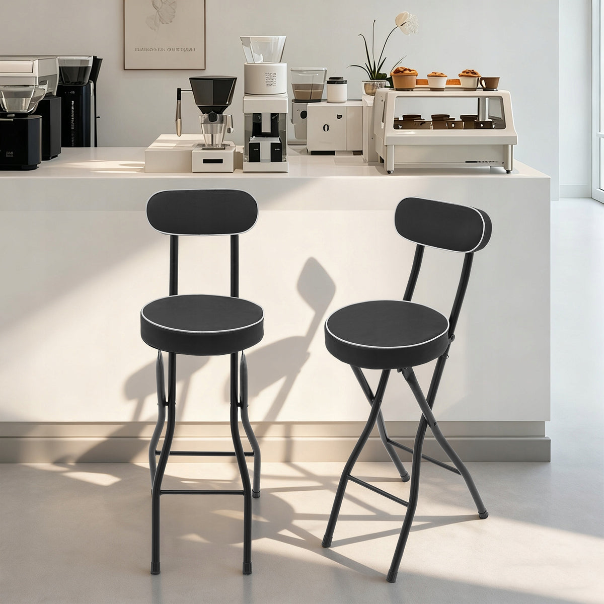 2PCS BAR STOOL 88CM FOLDABLE HIGH STOOL PORTABLE STOOL FREESTANDING Manufacturer code BGQHTQ-000400